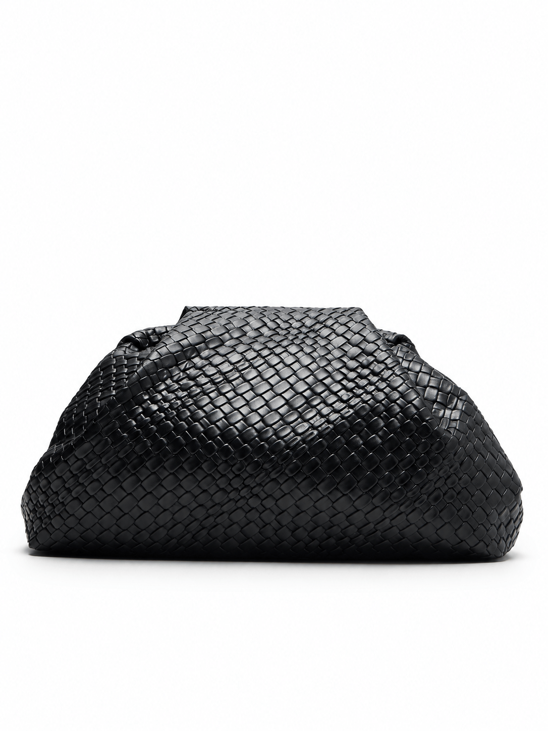 Woven Pouch Clutch (Black)