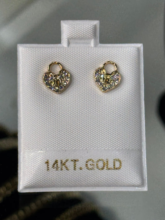 Heart Locket Stud Earrings