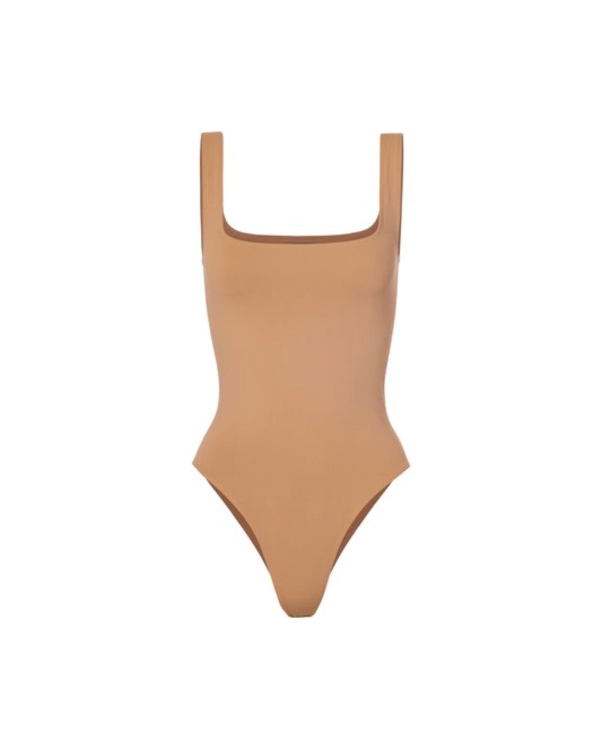 Square Top Bodysuit (Tan)