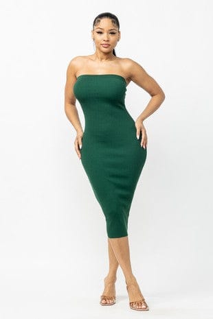 Tube Knit Dress (Hunter Green)