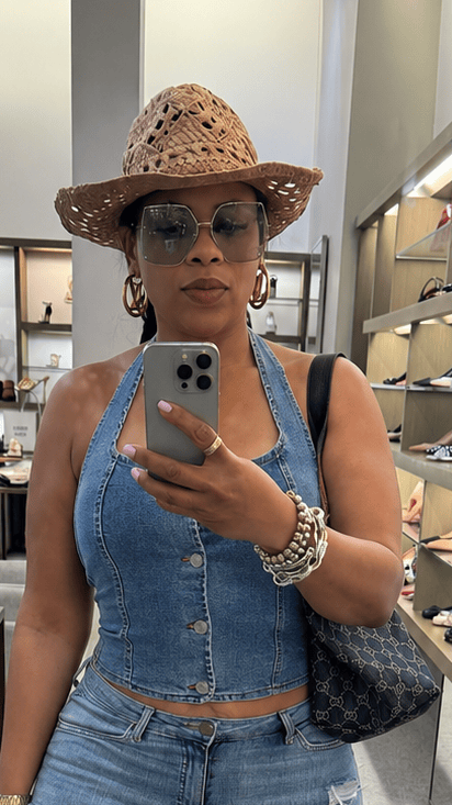 Denim Halter Vest Top