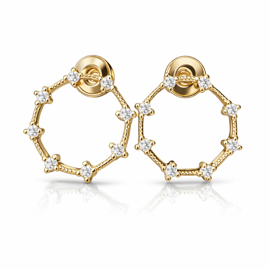 Infinity Open Circle Diamond Earrings
