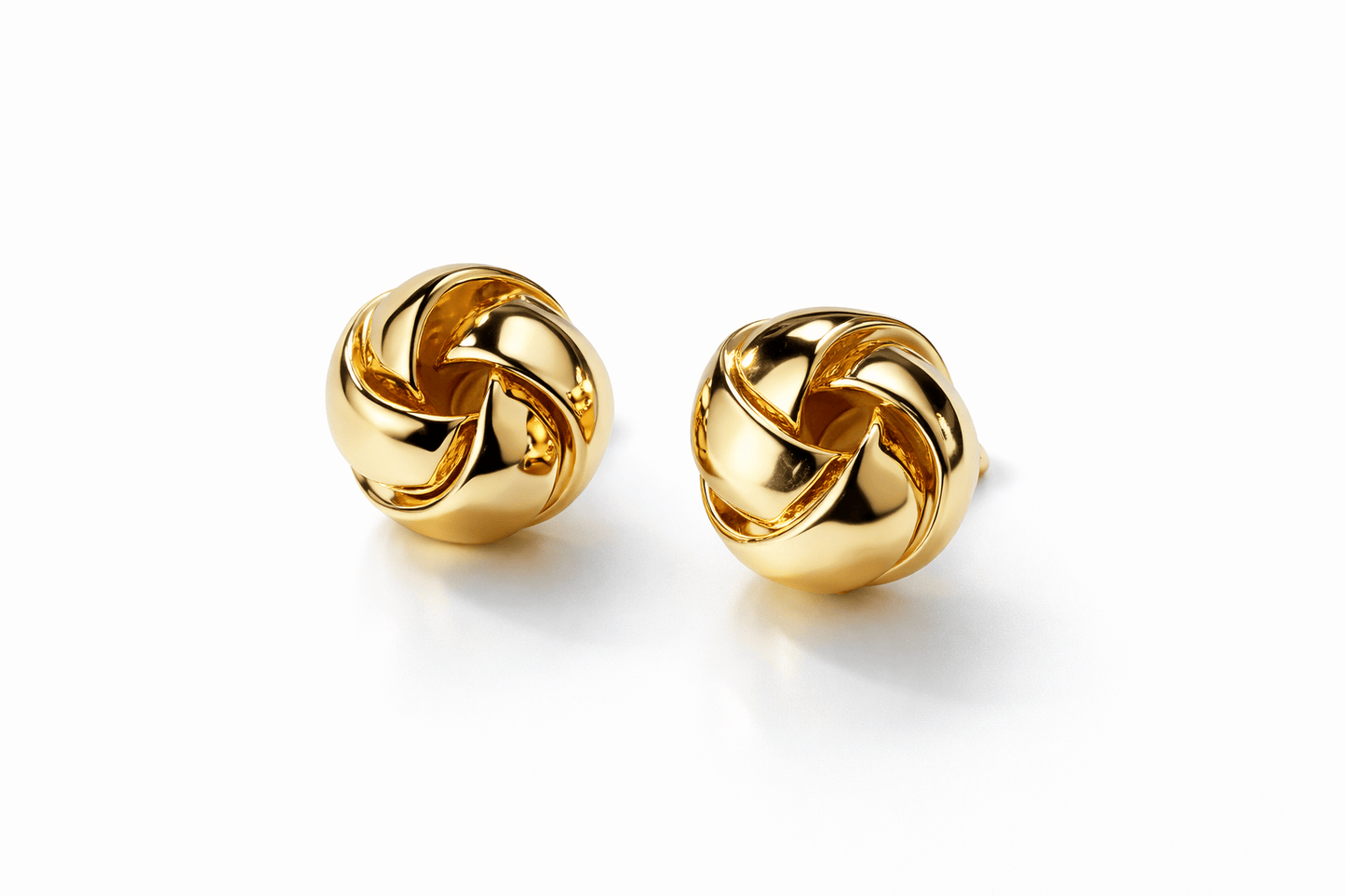 Gold Swirl Stud Earrings