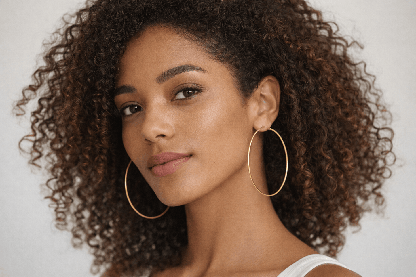 Infinity Gold Hoops 14k