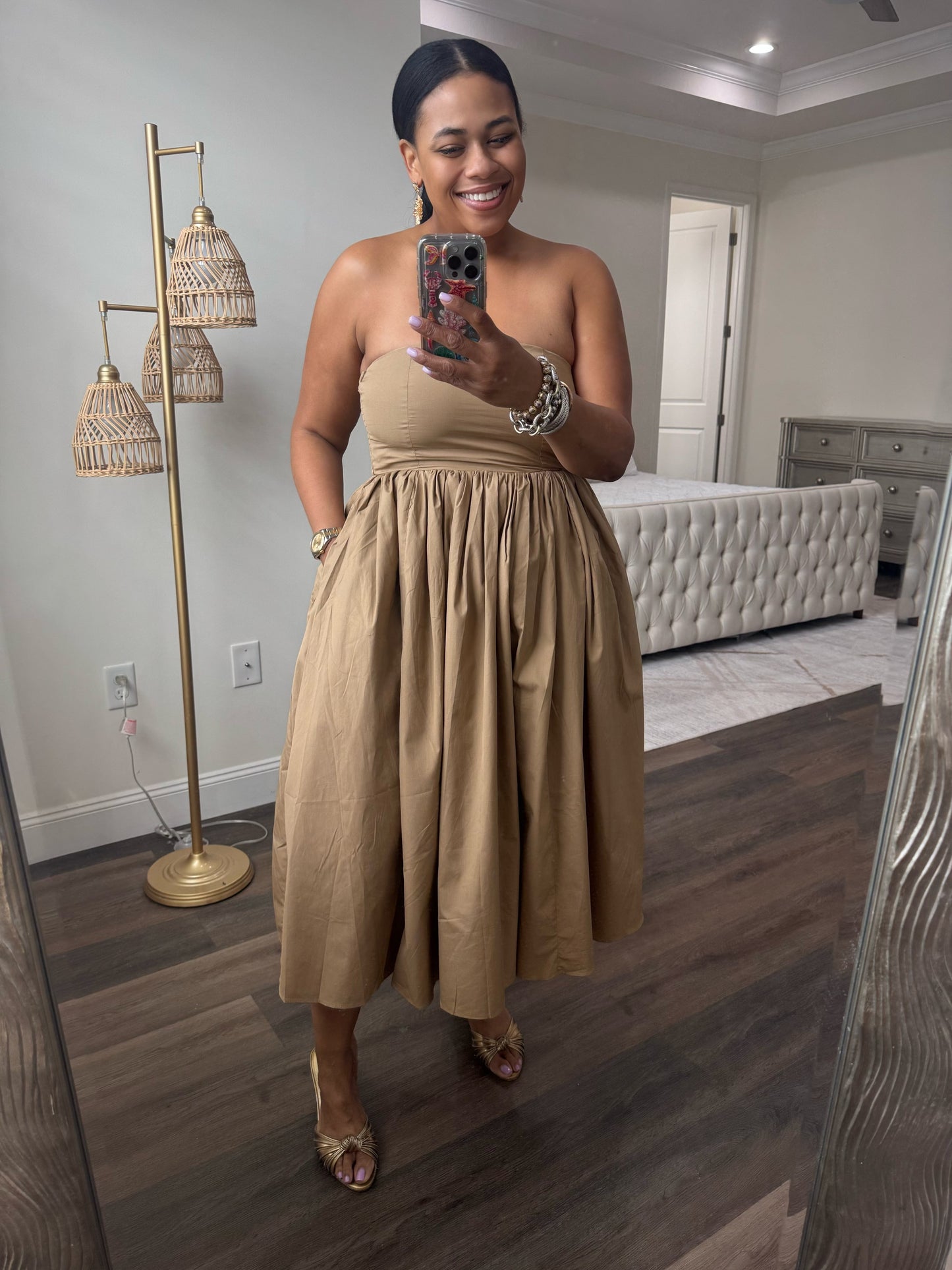 Elegant Fit And Flare Midi Dress