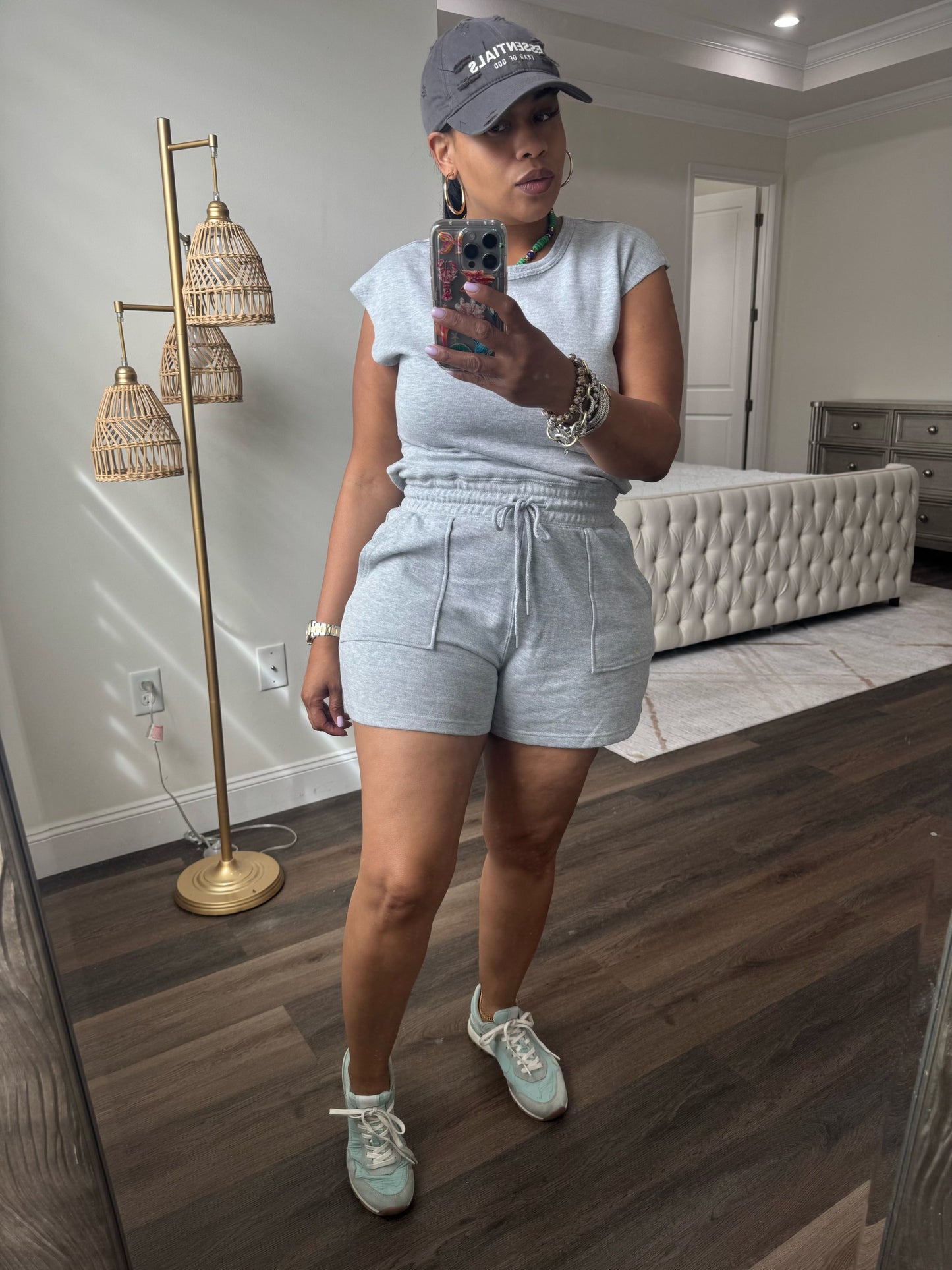 Sleeveless Drawstring Waist Romper