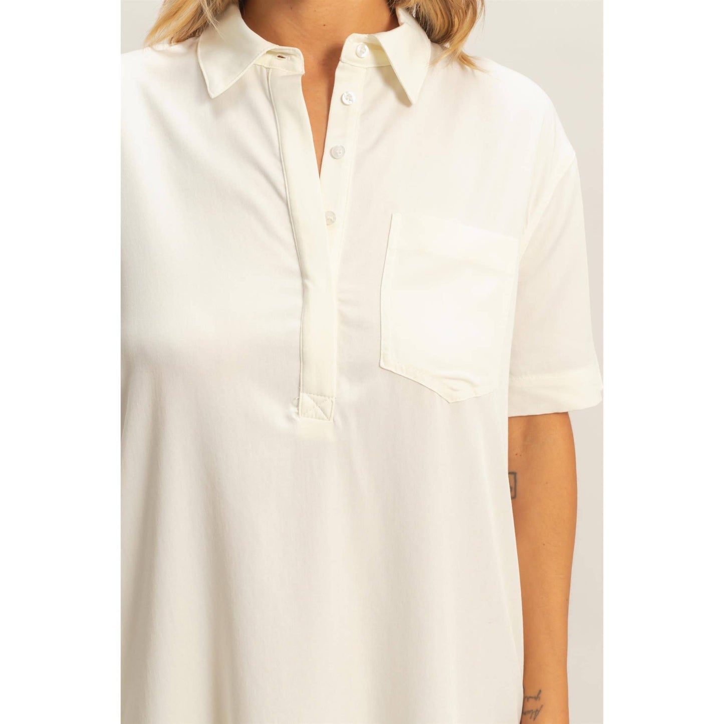 Collared Shirt Dress (DENIM)