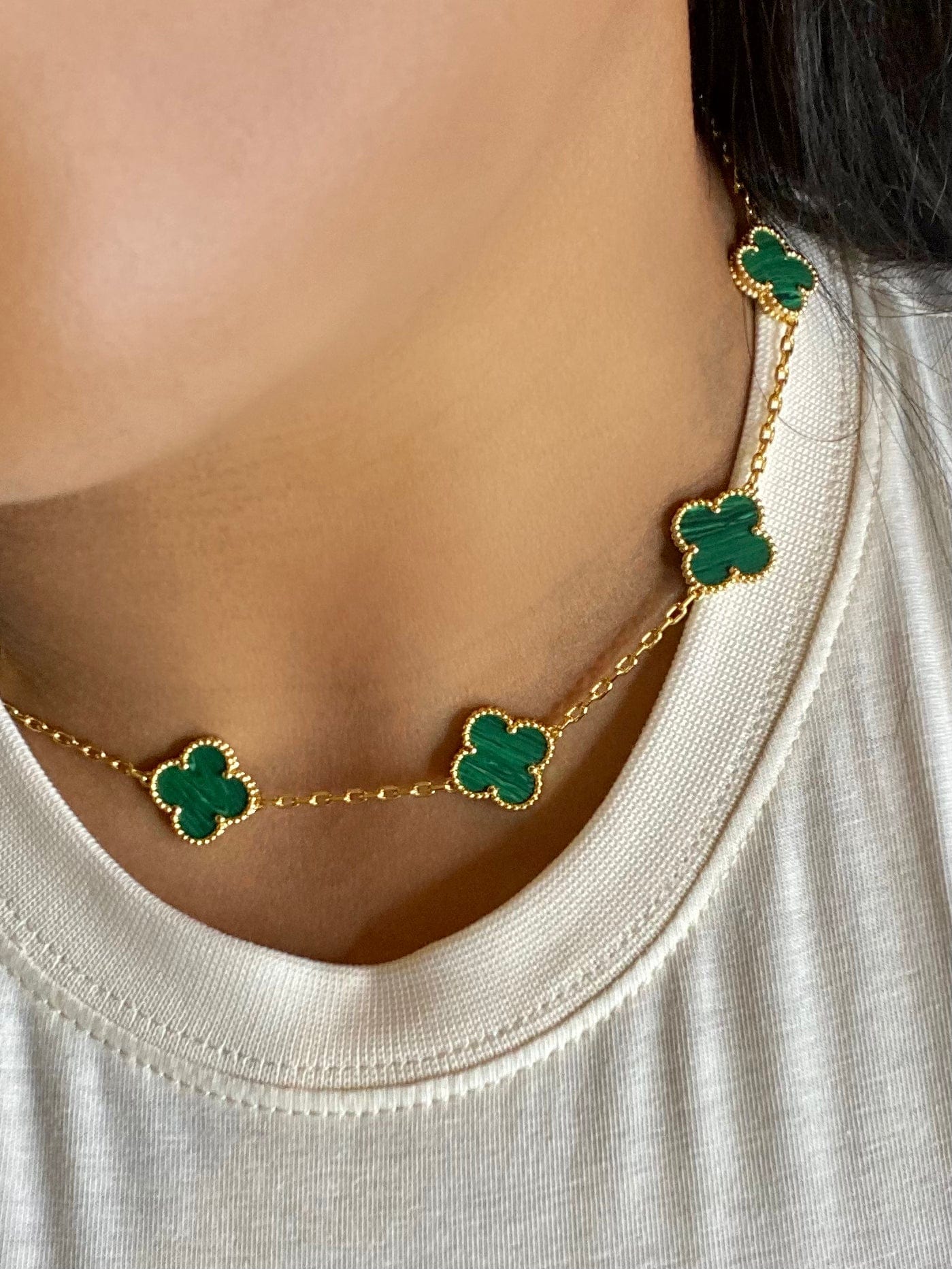 Clover Charm Necklace (Green)