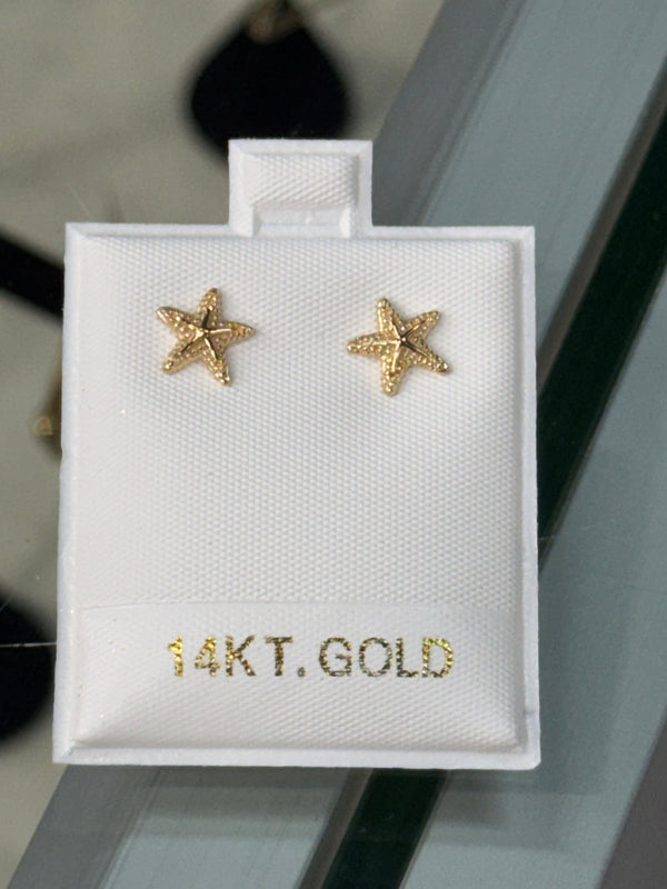 Gold Starfish Earrings