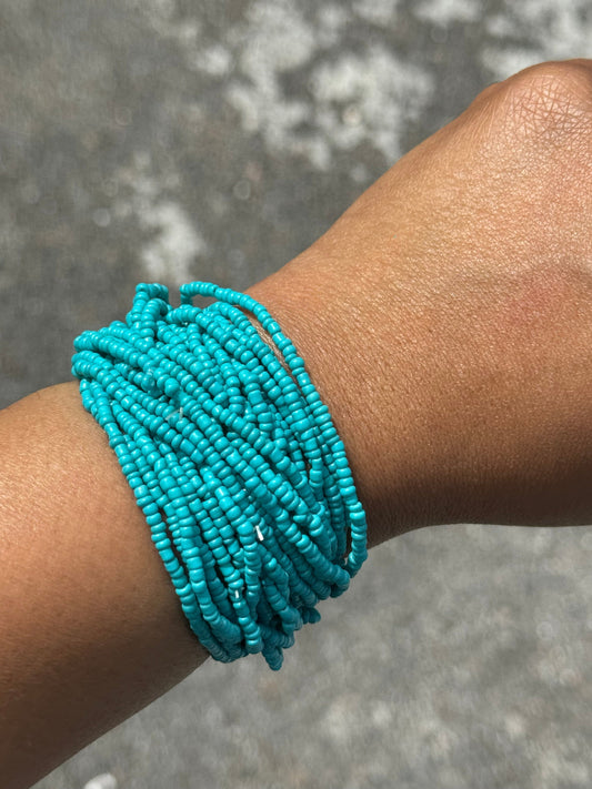 Multistrand Beaded Bracelets (Aqua)