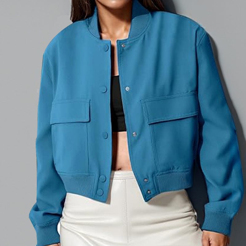 Bomber Jacket Woman’s Button Down Varsity Jacket