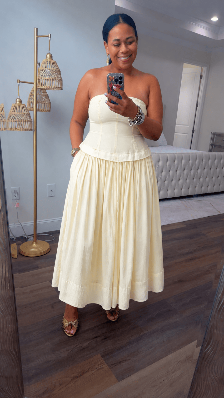 Strapless Tiered Maxi Dress