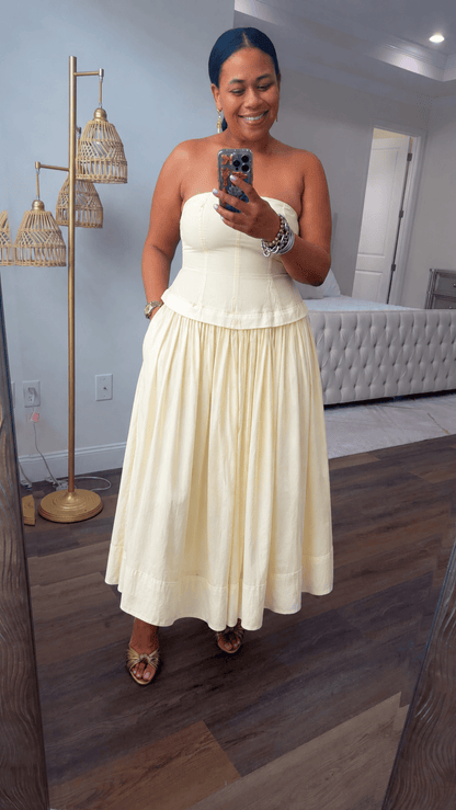 Strapless Tiered Maxi Dress