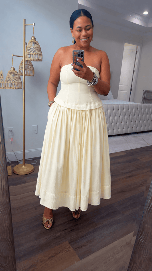 Strapless Tiered Maxi Dress