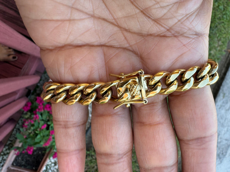 Gold Cuban Link Anklet 10MM