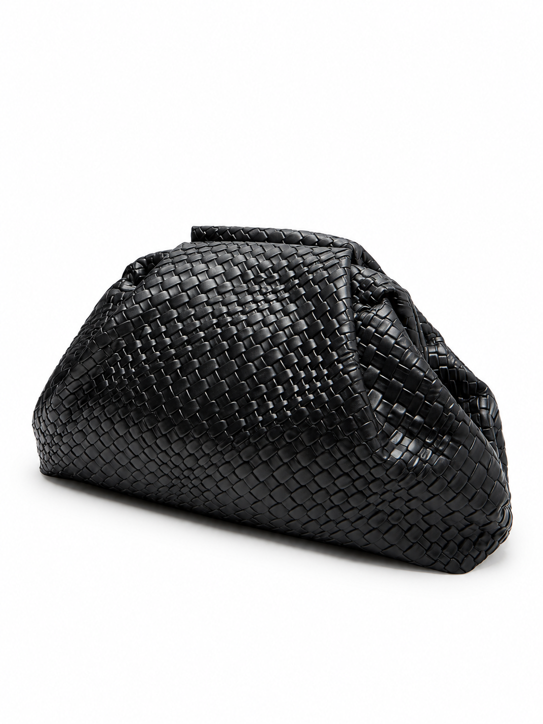 Woven Pouch Clutch (Black)