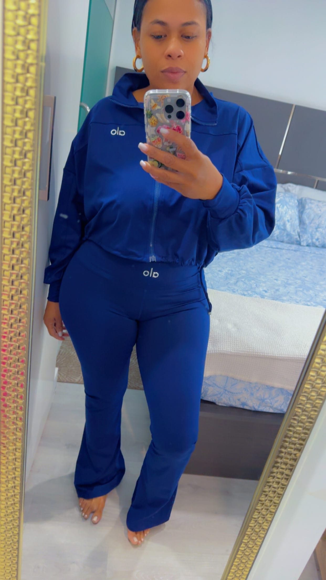Yoga Pants And Jacket Set (Navy)
