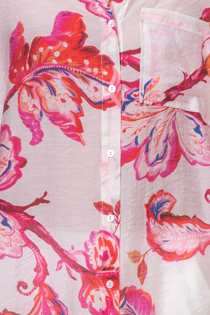 PRINTED LONG SLEEVE SHIRT (Pink)