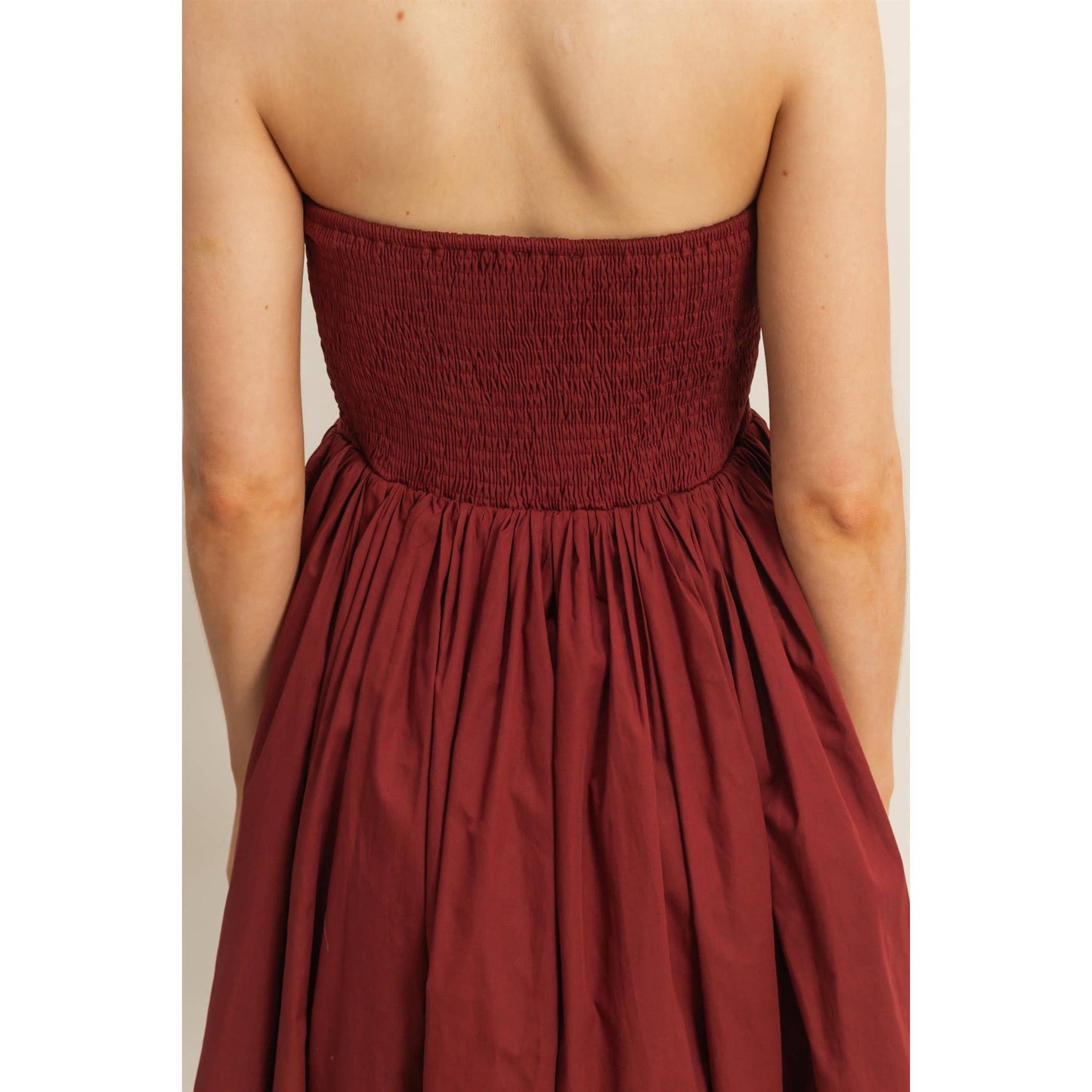 Elegant Fit And Flare Midi Dress: WHITE / S-M-L(2-2-2)