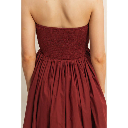 Elegant Fit And Flare Midi Dress: WHITE / S-M-L(2-2-2)