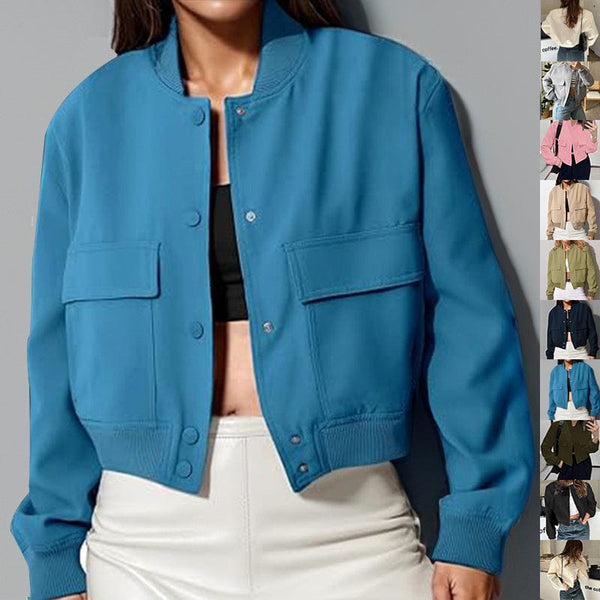 Bomber Jacket Woman’s Button Down Varsity Jacket