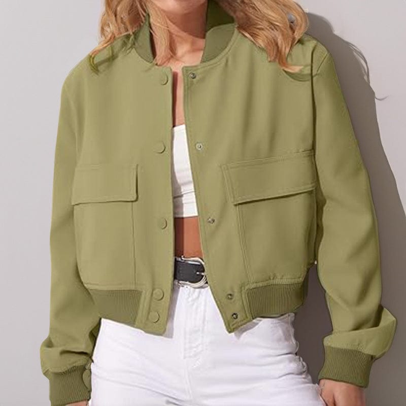 Bomber Jacket Woman’s Button Down Varsity Jacket