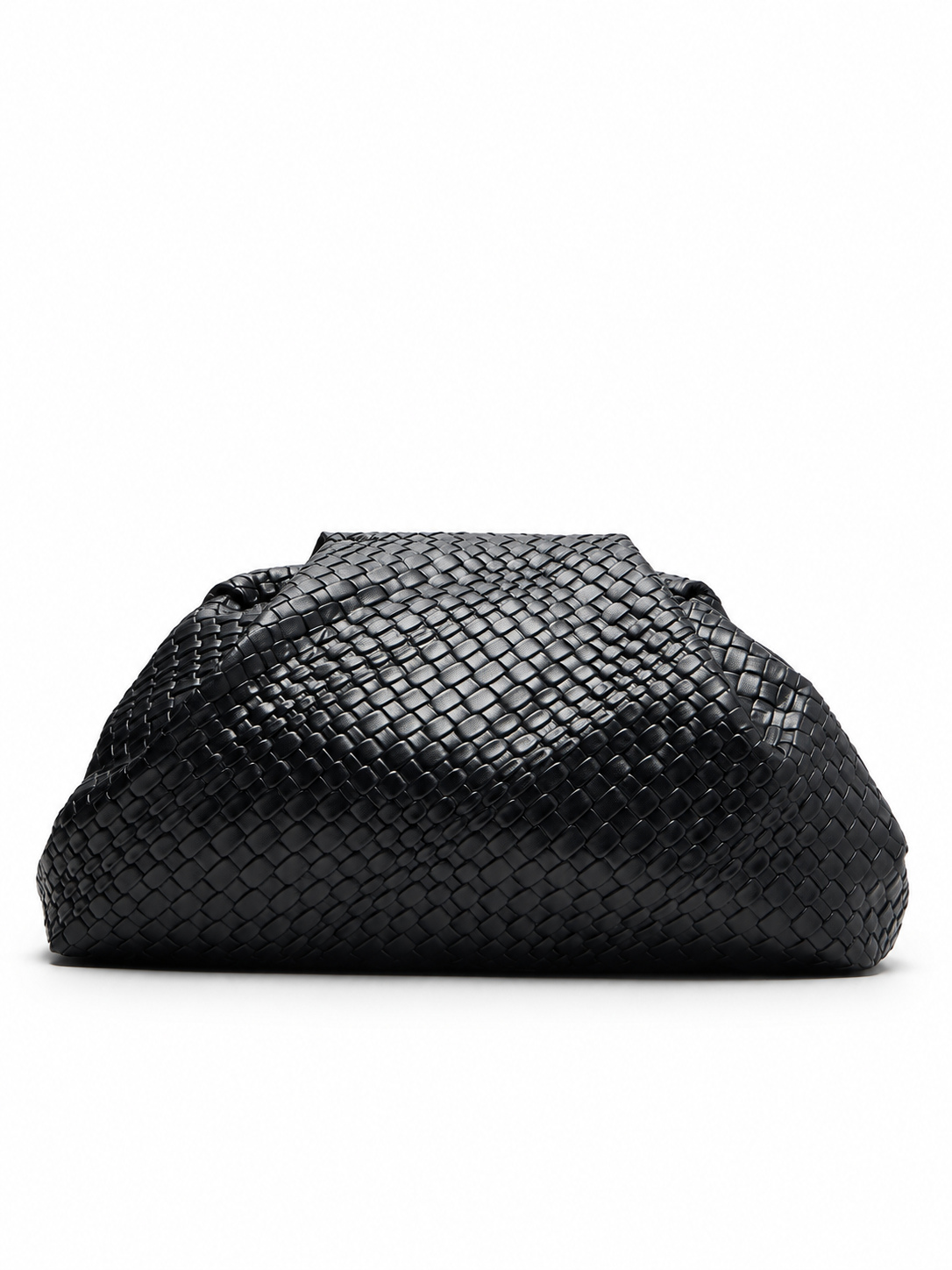 Woven Pouch Clutch (Black)