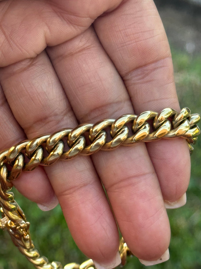 Gold Cuban Link Anklet 10MM