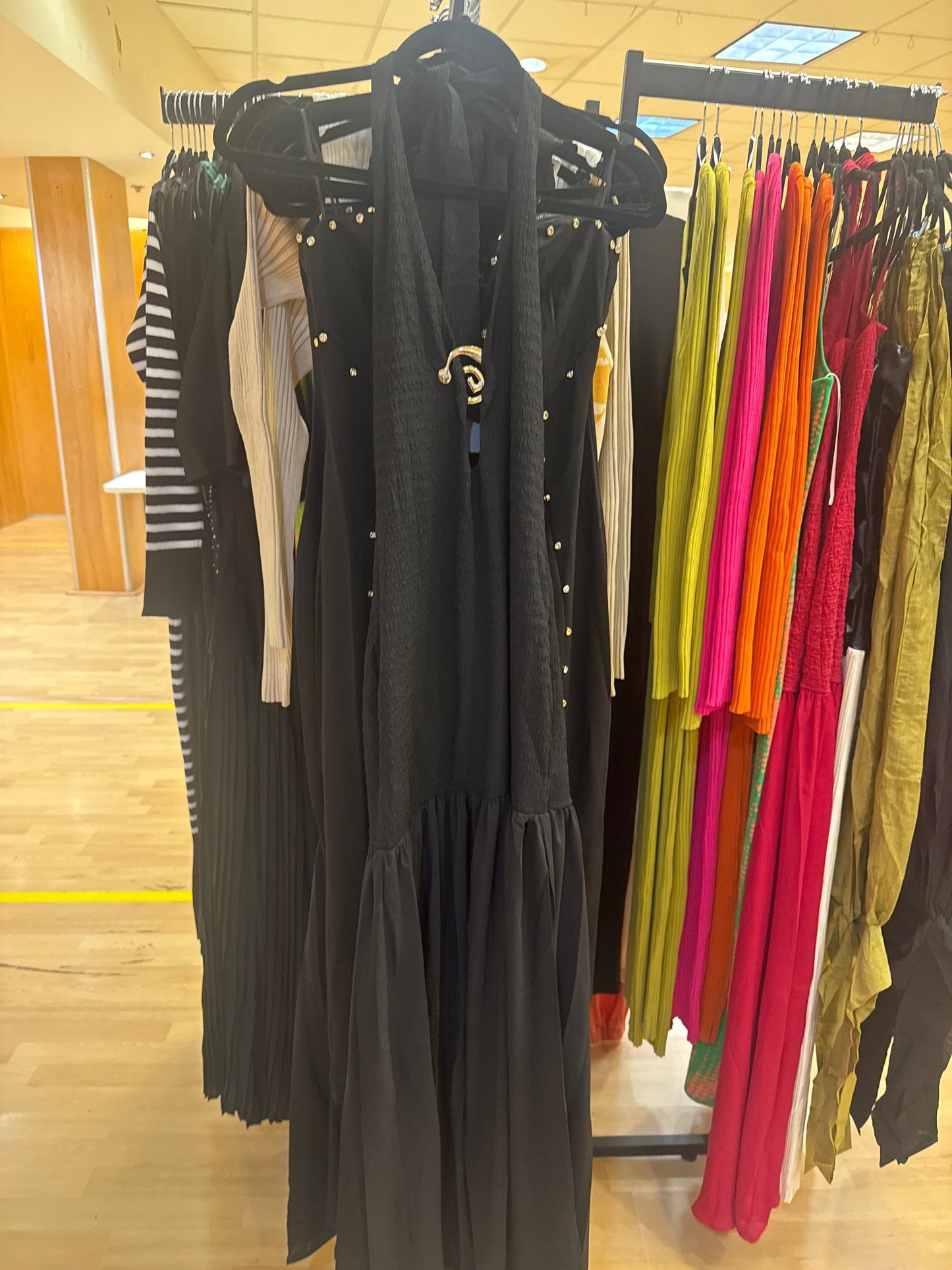 Black Maxi Halter Dress