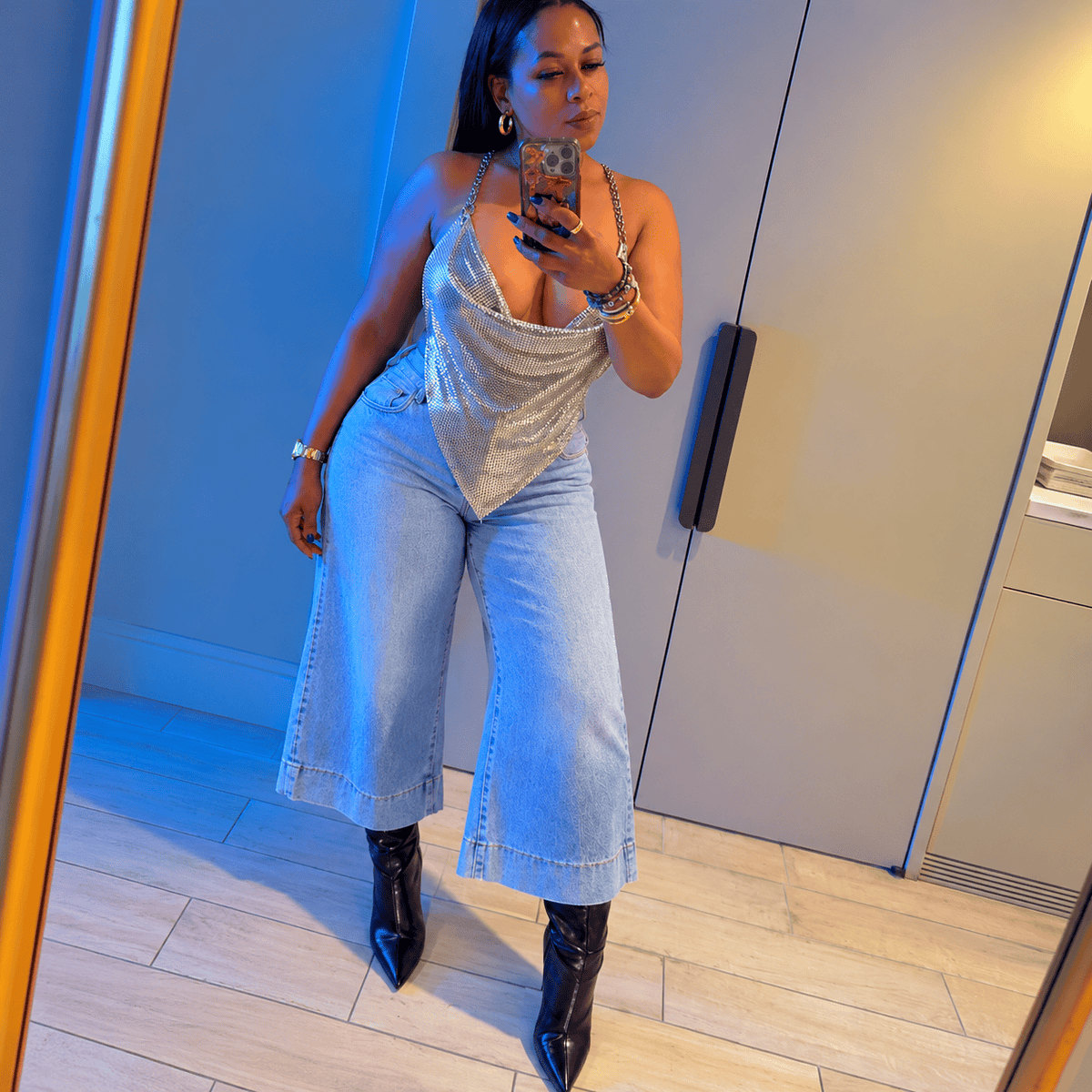 Denim Culottes (Medium Wash)