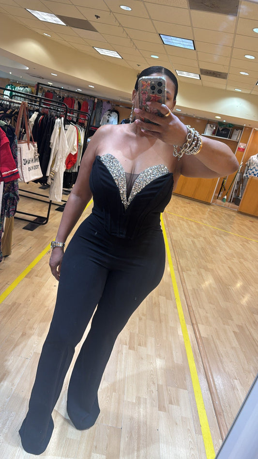 Sweetheart Rhinestone Jumpsuit