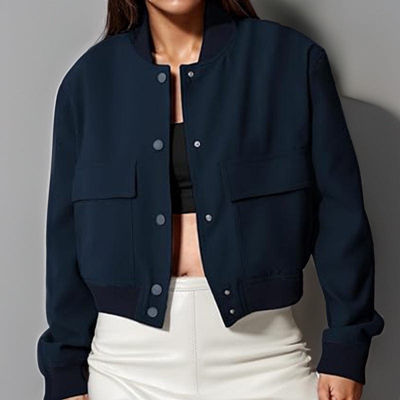 Bomber Jacket Woman’s Button Down Varsity Jacket