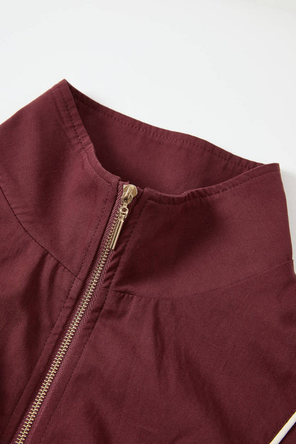 Super Puffed Sleeves Piping Detail Jacket