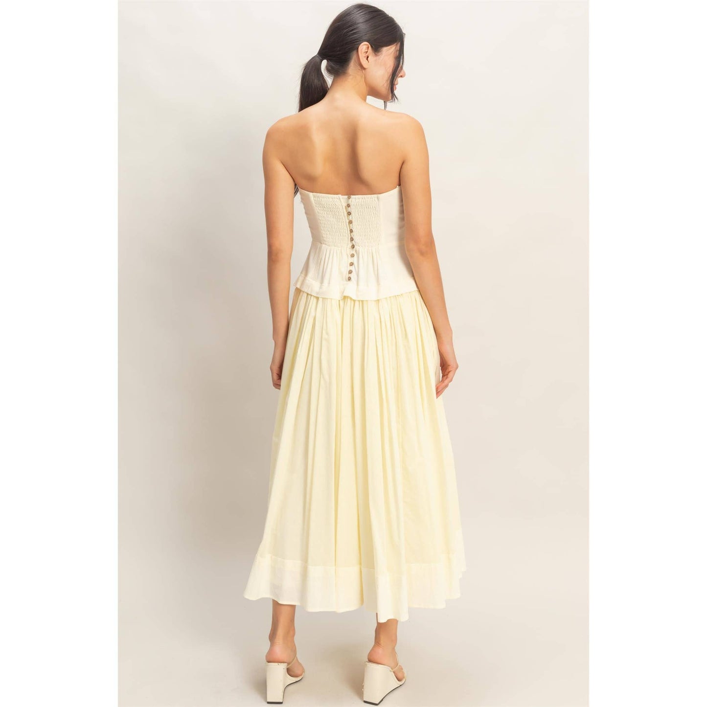 Strapless Tiered Maxi Dress