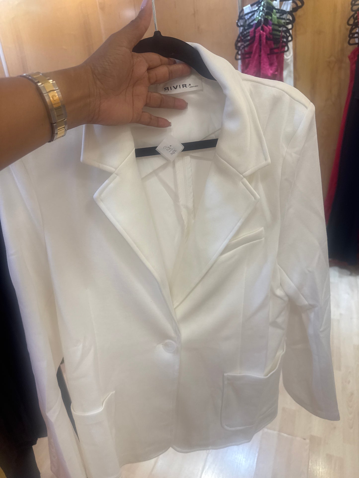 EASY BLAZER AND JOGGER SET (White)