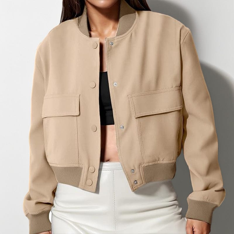 Bomber Jacket Woman’s Button Down Varsity Jacket