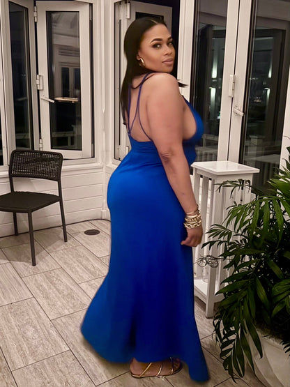 Summer Days Maxi Dress (Cobalt Blue)