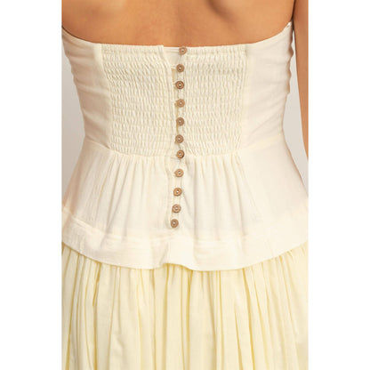 Strapless Tiered Maxi Dress