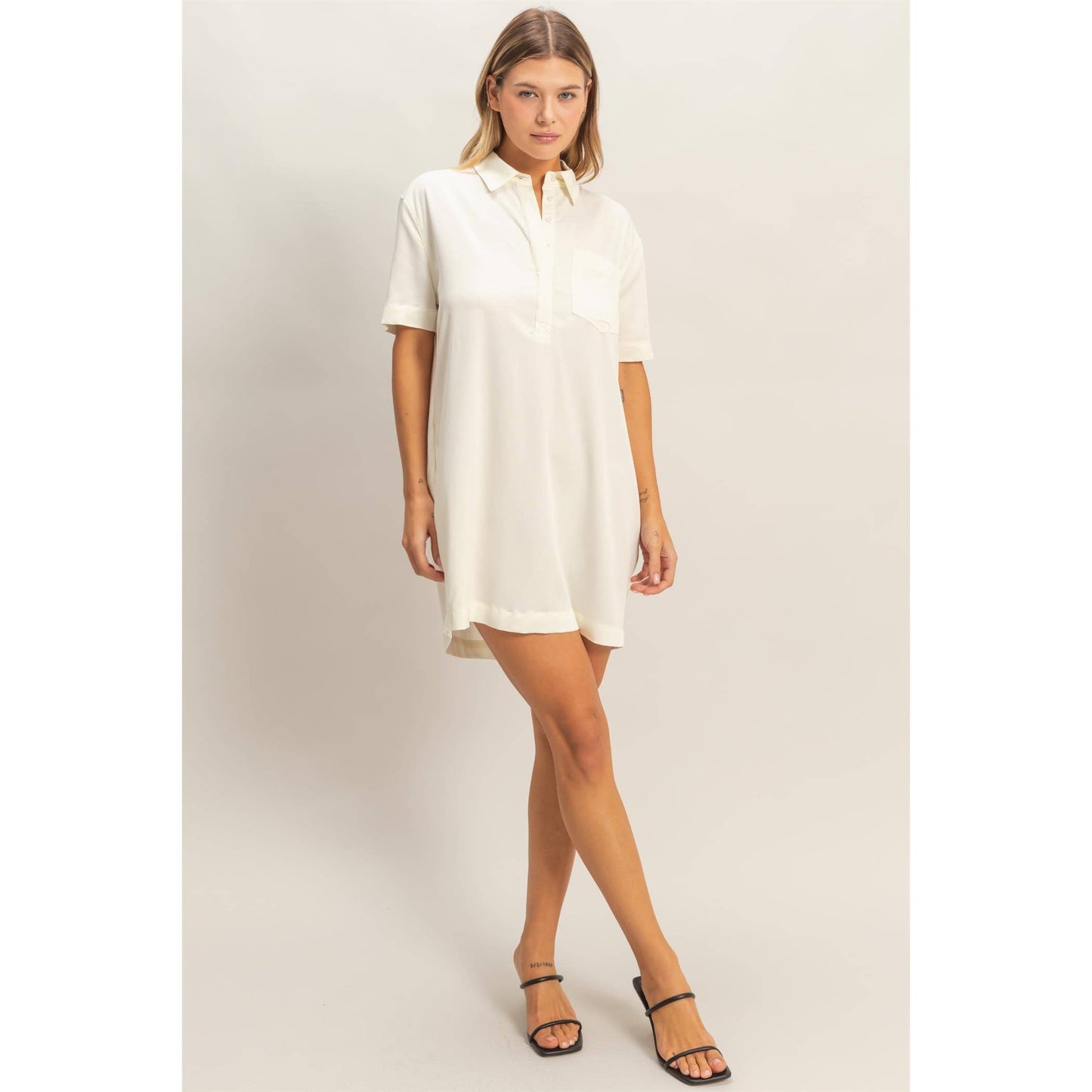 Collared Shirt Dress (DENIM)