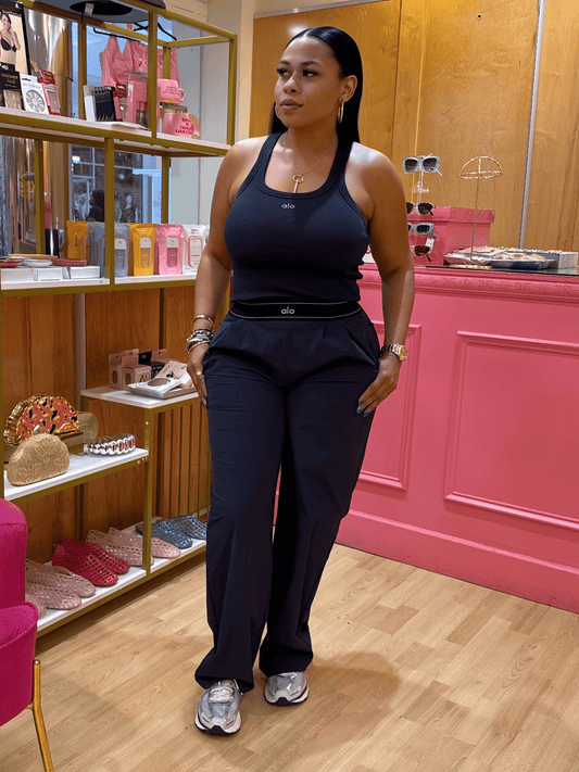 Al* Track Pants And Tank Set (Navy)