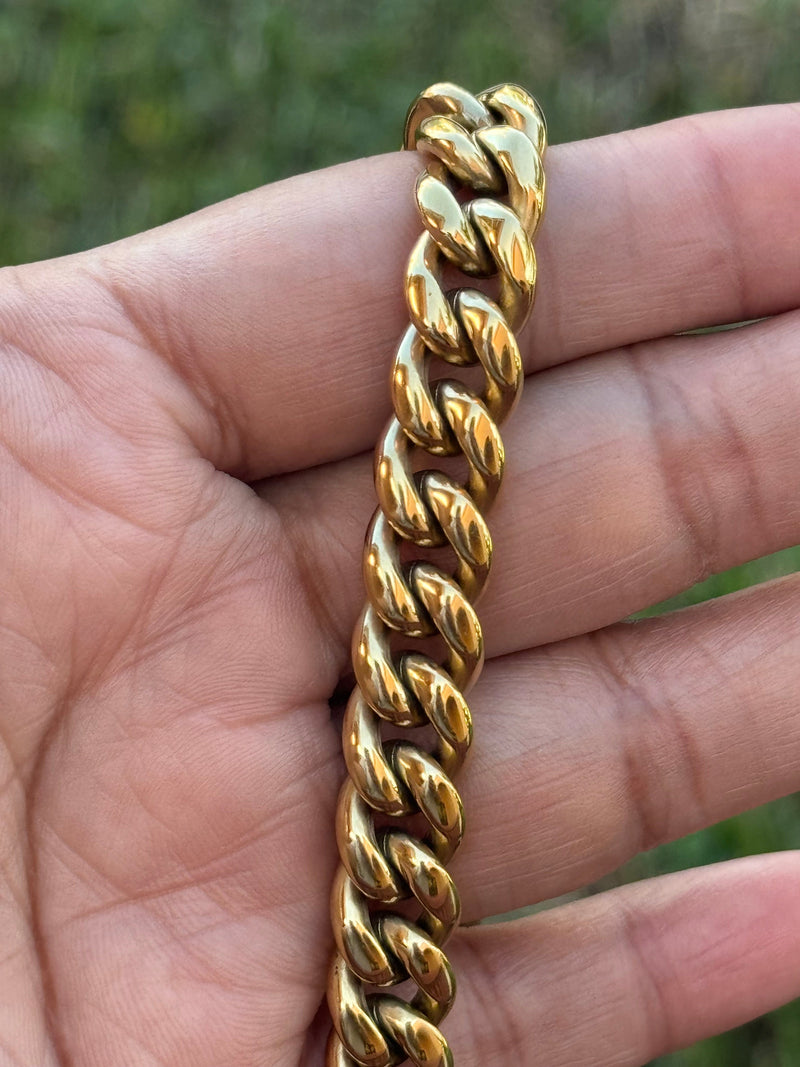 Gold Cuban Link Anklet 10MM