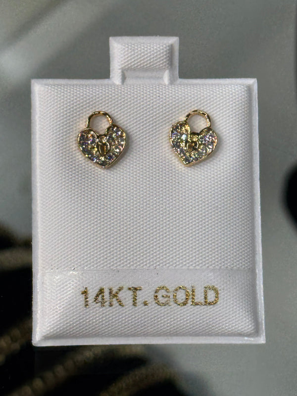 Heart Locket Stud Earrings