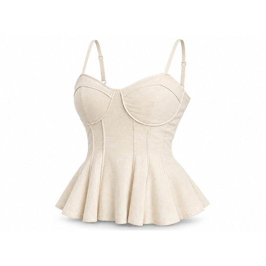 Peplum Beige Top