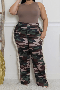 Camo Fringe Pants