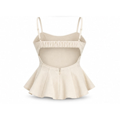 Peplum Beige Top