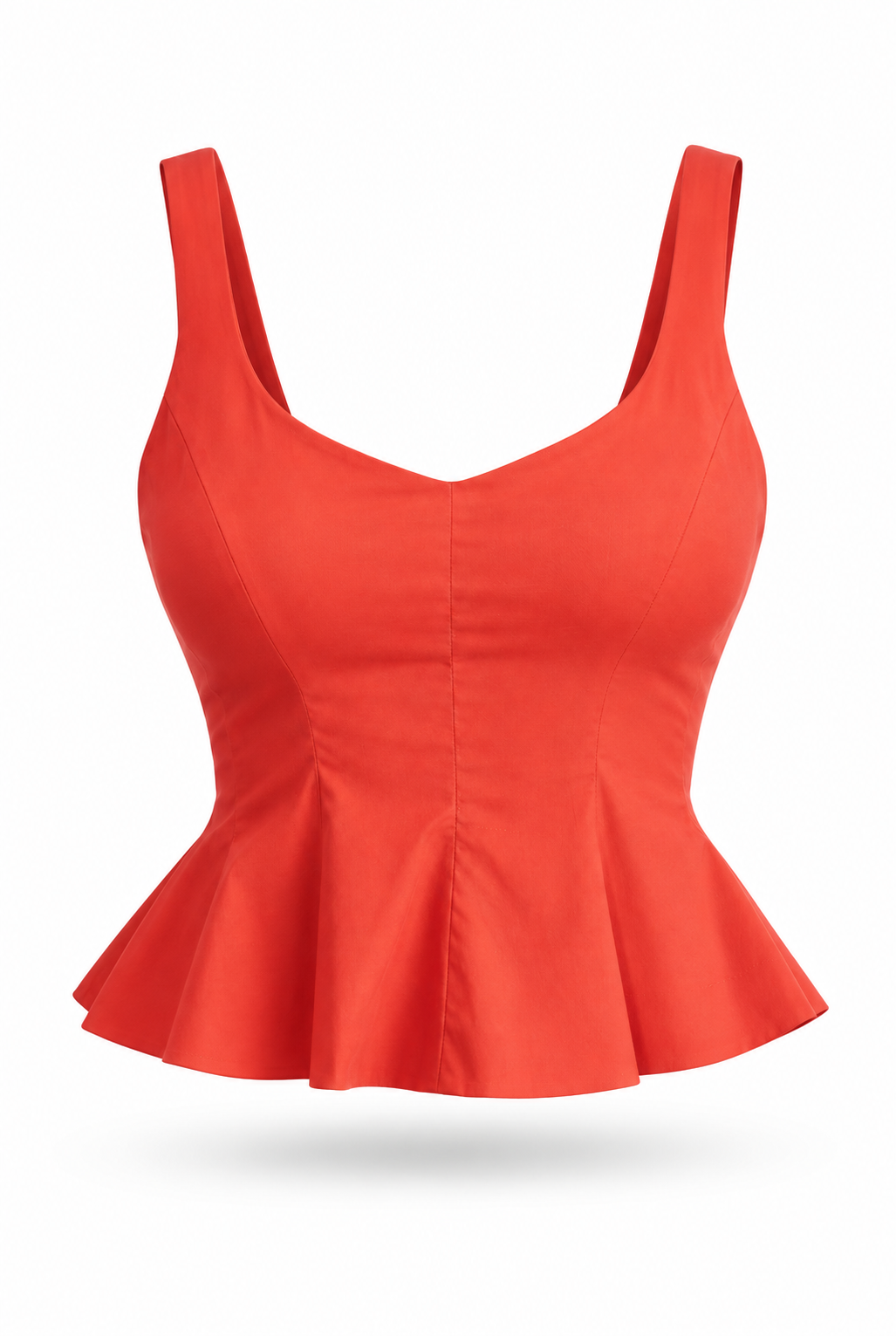 Orange Peplum Top