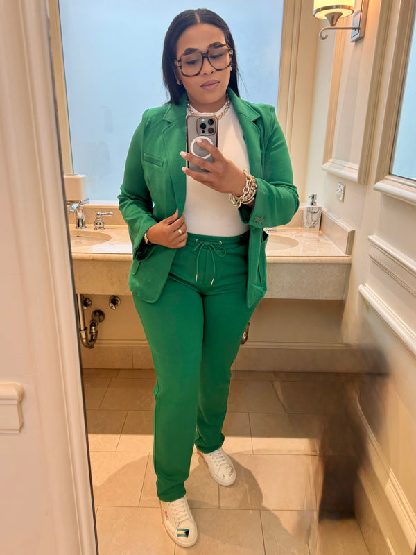 EASY BLAZER AND JOGGER SET (KELLY GREEN)