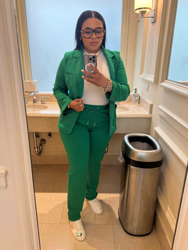 EASY BLAZER AND JOGGER SET (KELLY GREEN)