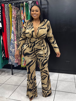 Tiger Print Jumpsuit