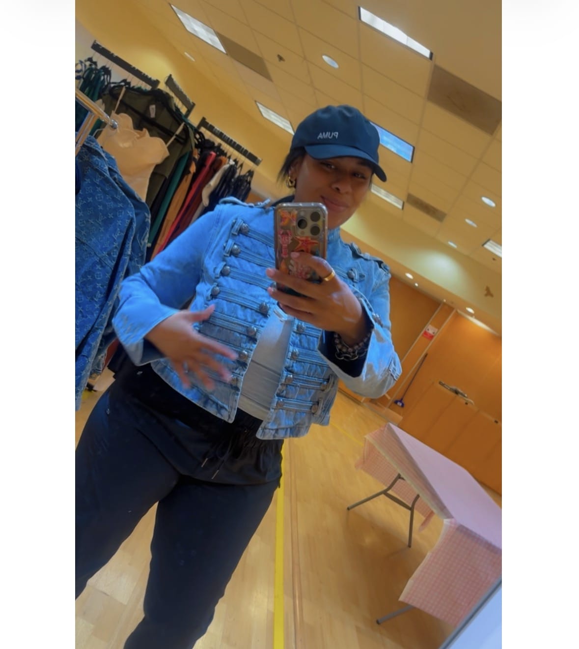 DENIM MILITARY JACKET